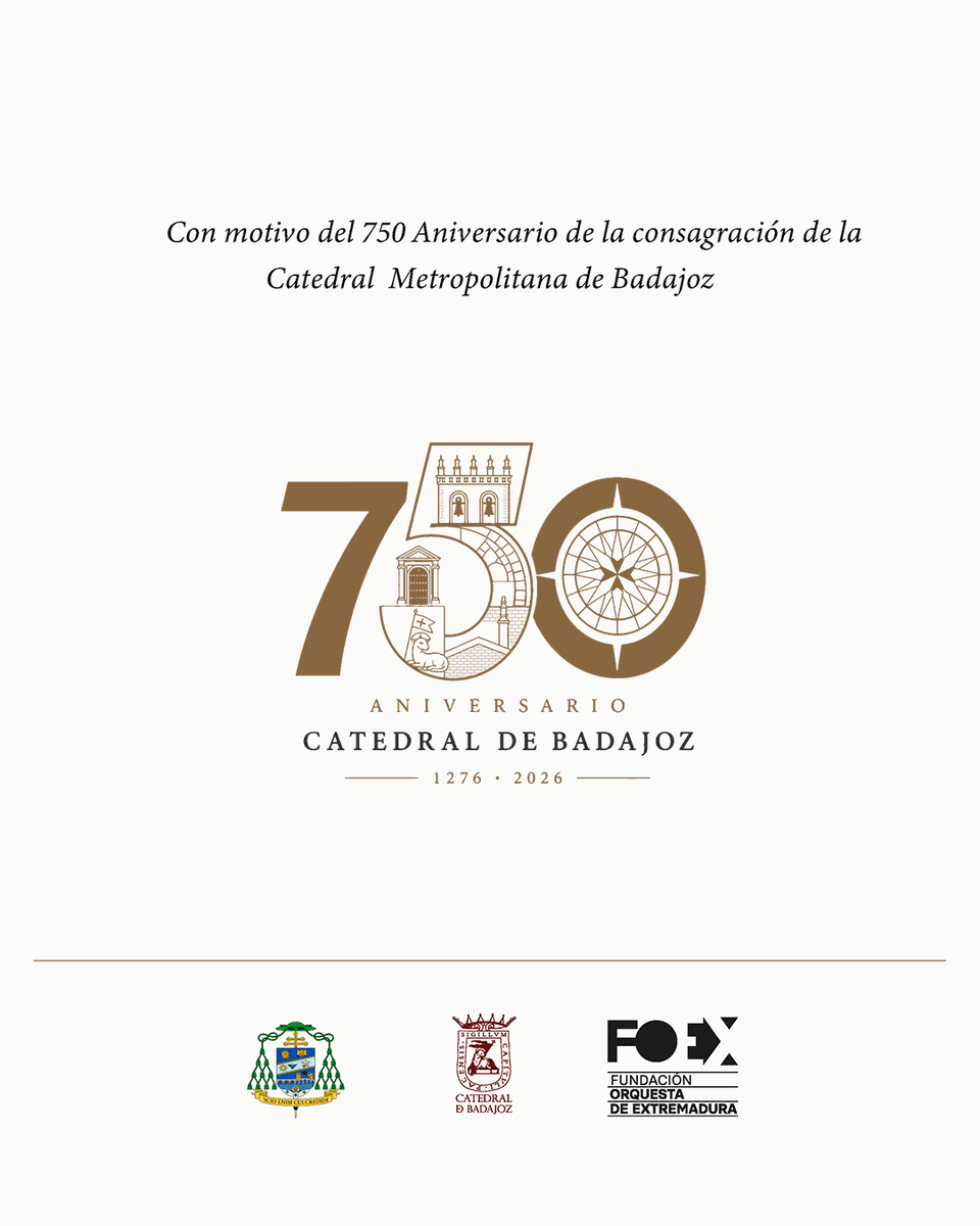 FundacionOex's tweet photo. La celebración del 750 aniversario de la consagración de la Catedral Metropolitana de Badajoz continúa con una cita muy especial. Por primera vez, la Orquesta de Extremadura actuará en el interior de la Catedral, interpretando obras de Charpentier, Bach y Händel. https://t.co/kv0xCAaxuO