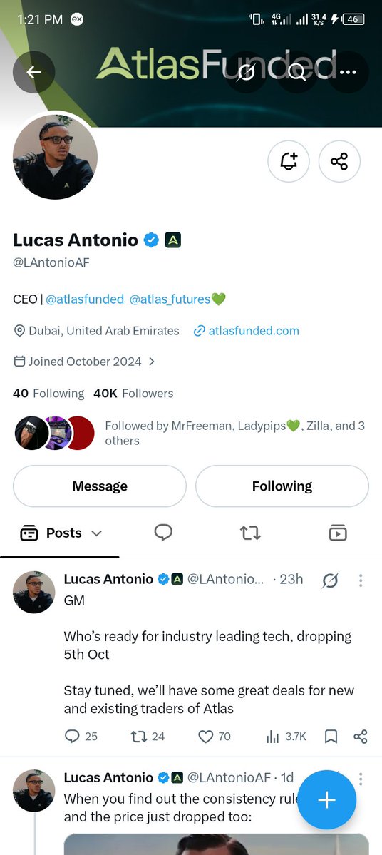 Derick__Edge's tweet photo. @Aromeh_Ali @LAntonioAF @atlasfunded Done ✅ https://t.co/BP0IEhQQ2k