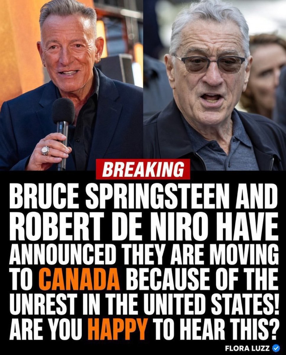 MelGibsonstory's tweet photo. Bruce and De Niro are moving to Canada because America is “too unrestful.”
The country they spent decades lecturing just became too real for them.
Are you sad… or packing them a snack for the border? https://t.co/apbZ60nFgX