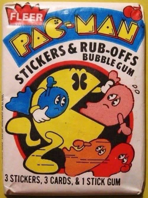 corememunlocked's tweet photo. Pac-Man Stickers & Bubble Gum – 80s Arcade Nostalgia! 👾 #PacMan #MsPacMan #Fleer #80sNostalgia https://t.co/sct7CZUgHl