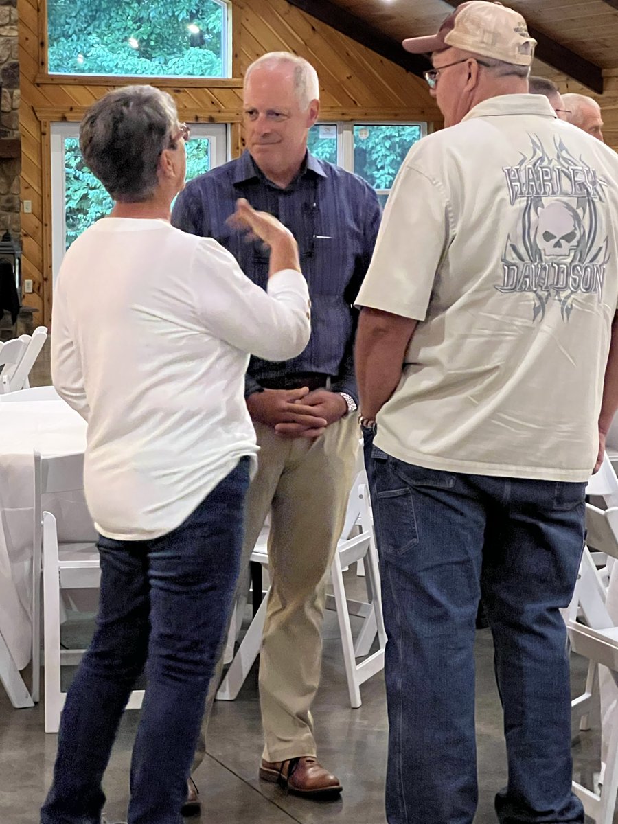 AdamCBird's tweet photo. Big campaign event in Mt. Orab last night!  @FrankLaRose @davetaylorOH and Colleen O’Donnell in front of a group of patriots ready to energize their friends and neighbors. 🇺🇸🇺🇸 https://t.co/S3d6oOQPDQ