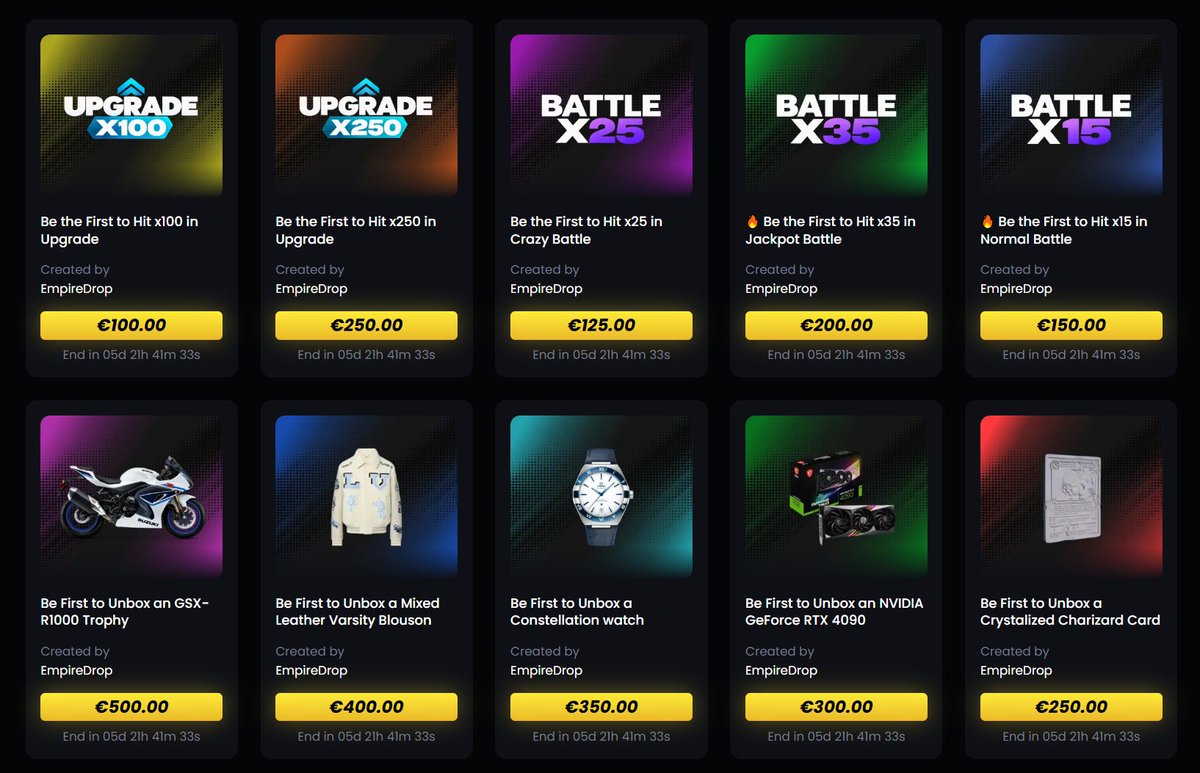 empiredrop's tweet photo. 🎯 20 NEW CHALLENGES ARE LIVE!

More variety, new styles, and different difficulty levels!

We’ll be adding new challenges more often, so stay tuned!

🎁 $30 GIVEAWAY: RT + Tag a friend in the comments!