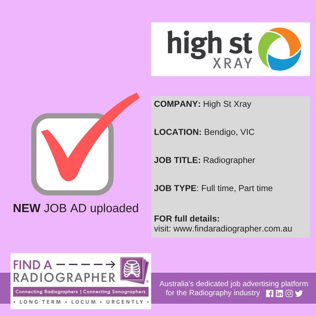 findaradiograph's tweet photo. To view full Ad on the Find a Radiographer website, please click here: https://t.co/35r45XBXQh #radiographer #radiographers #sonographer#sonographers #mri #ctscan #radiology #xrays #asmirt #radiologist #mammographer#radiography #sonography #mri #ctscan #radiology https://t.co/PEWDh3dm3w