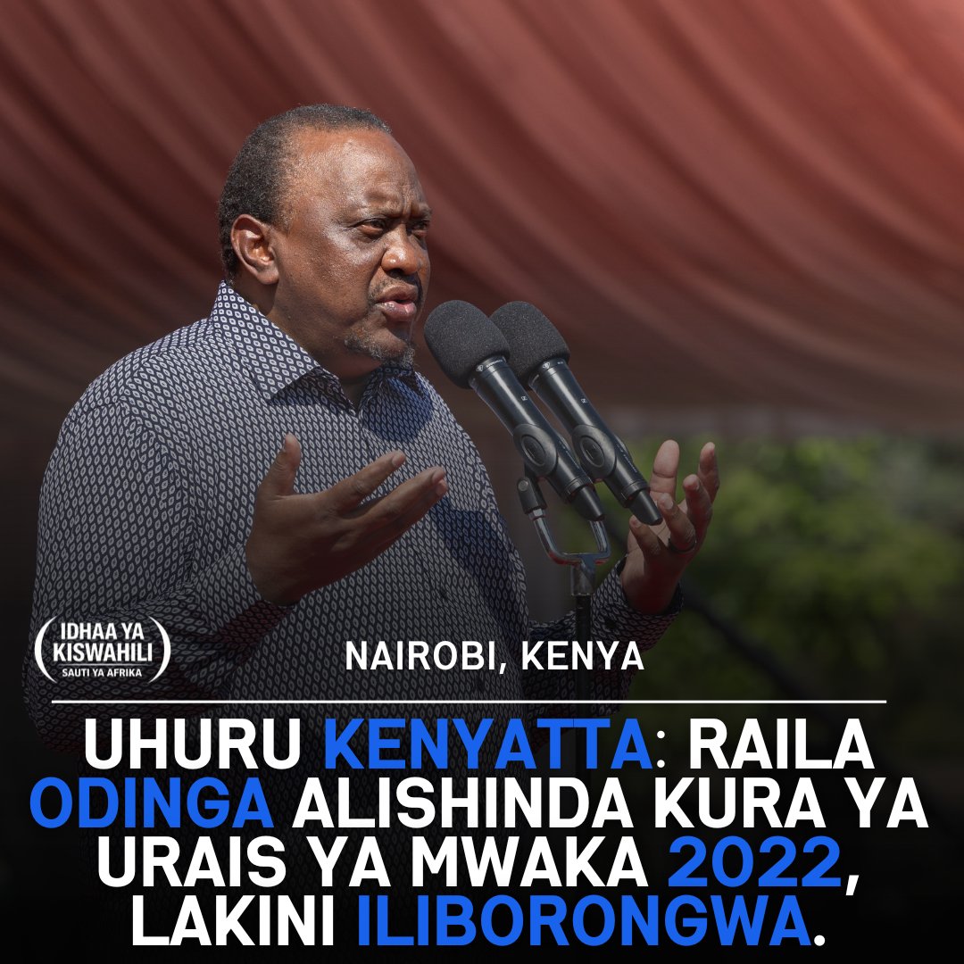 SautiyaAfrika_'s tweet photo. NAIROBI, KENYA.

Uhuru Kenyatta, rais mstaafu: "Tulifanya kila kitu kumsaidia Baba awe Rais wa Jamhuri yetu ya Kenya. Na kura akapewa, na mimi mpaka wa leo najua ya kwamba yeye ndiye alishinda hiyo kura. Tunajua vile mambo ilienda na hatutaki iende hivyo tena."

#SautiyaAfrika https://t.co/6t2mxKpLmZ