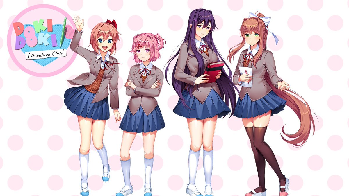 dailymoniyuri's tweet photo. happy birthday Monika and ddlc💚 https://t.co/GVSvb224Yz
