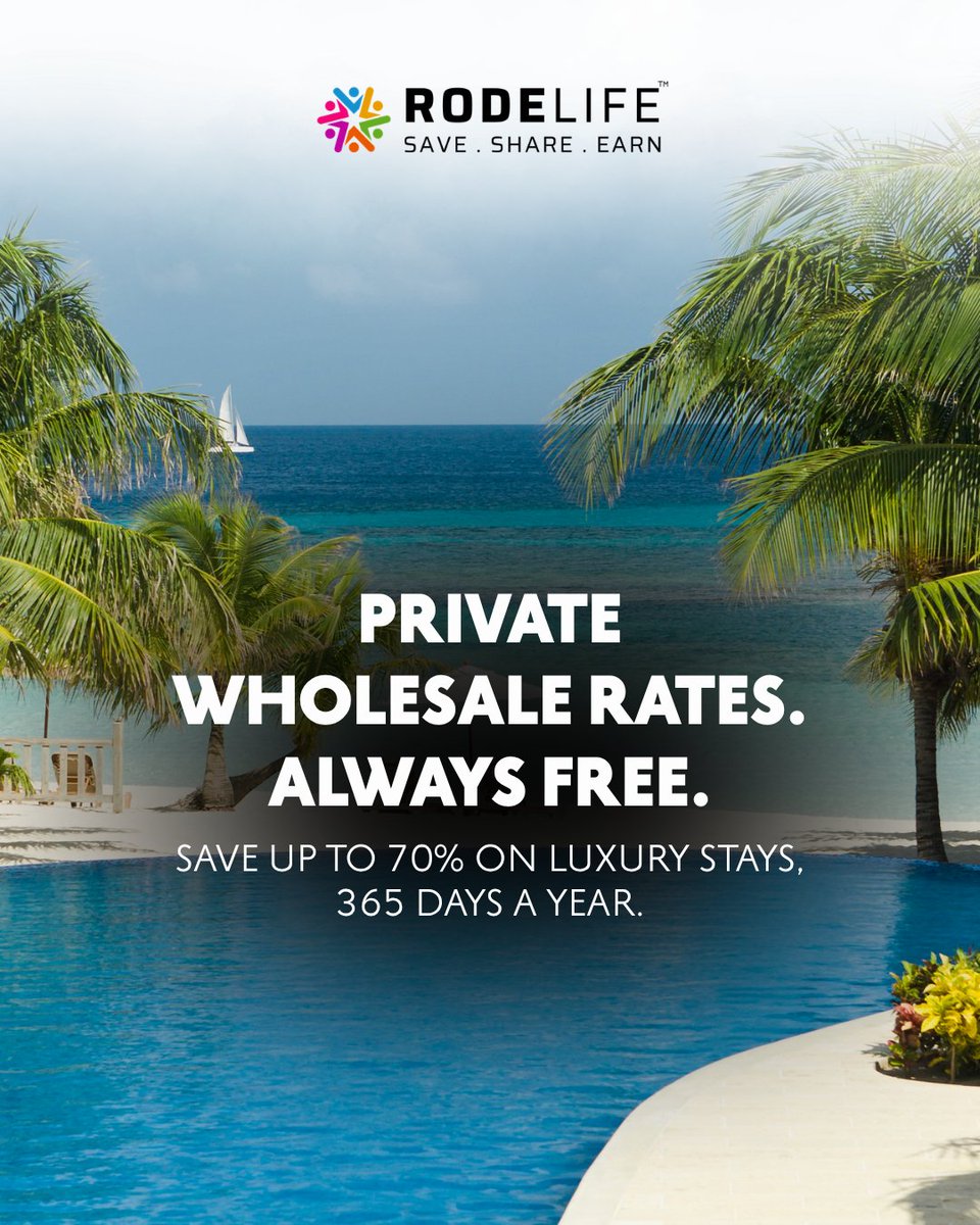 rodelifemembers's tweet photo. Refined luxury is entirely accessible.
Enjoy savings of up to 70% on premium stays year-round through our complimentary network.
Discover how to elevate your next escape at https://t.co/WrqKb8Auif.
#LuxuryEscapes #WholesaleTravel #RODELIFE #TravelInstyle https://t.co/9QekQh1Meb