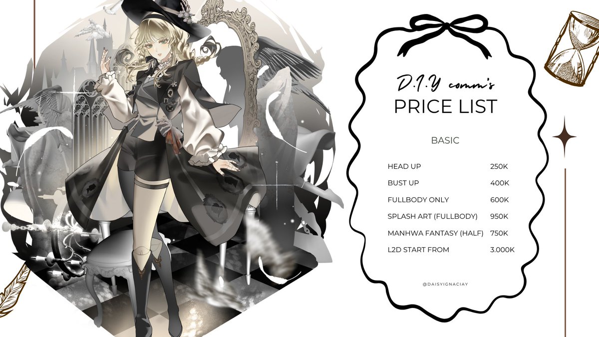 daisyignaciay's tweet photo. Open commission very limited slot buat porto!
Karna ada yg nanyain, aku open waiting list komisyen but preferably yang tidak urgent dan progress santai ya ges🥹
bisa tanya tanya dulu di dm, thanyou! https://t.co/yJlMlgT78T