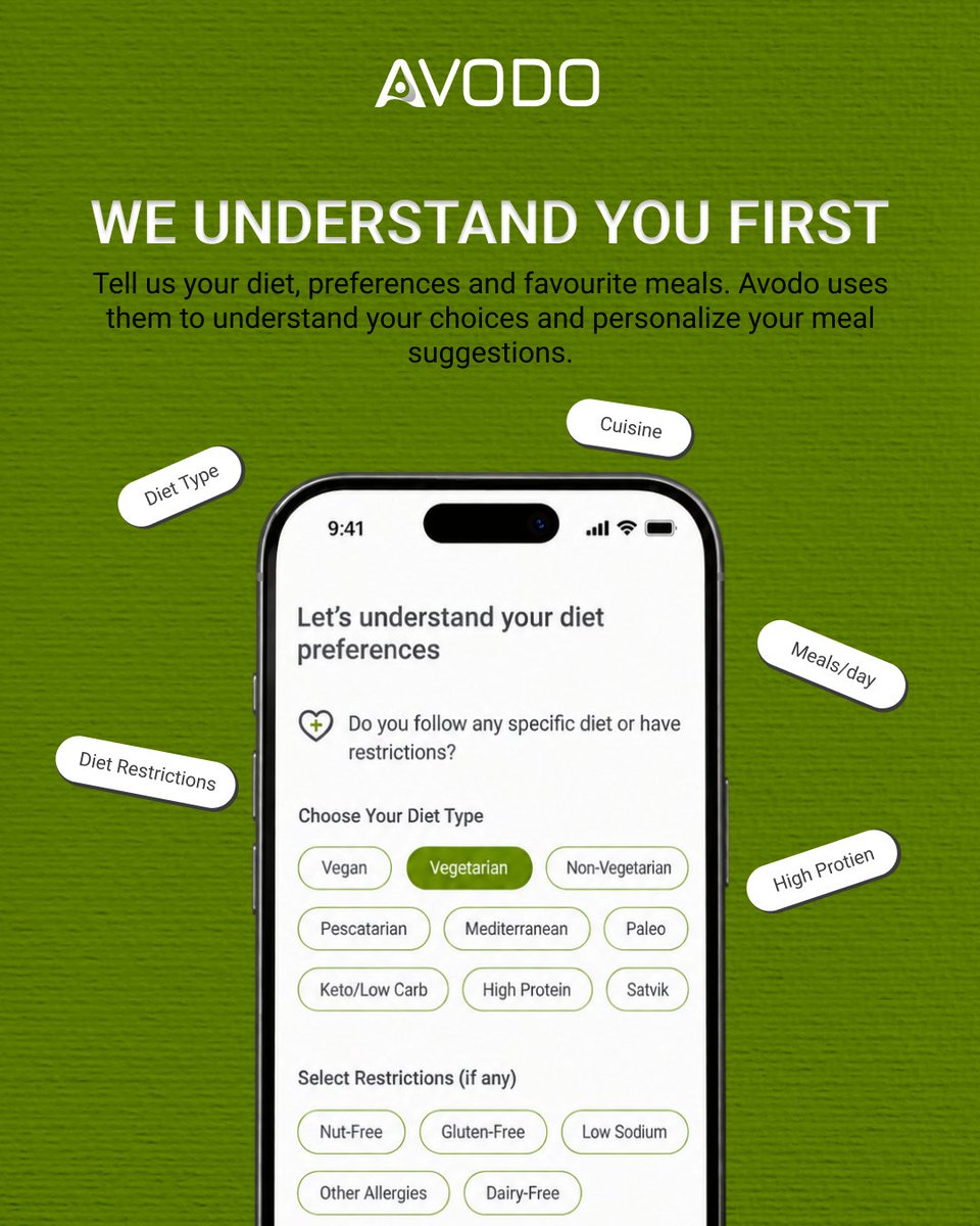 avodoai's tweet photo. Avodo brings personalized nutrition, meal planning, food tracking, and progress tracking together in one place. Set your dietary preferences, get meal suggestions that fit your lifestyle, and easily log what you eat with Ava.

#Avodo #NutritionApp #FoodTracking #MealPlanning https://t.co/8W9weHDwqF