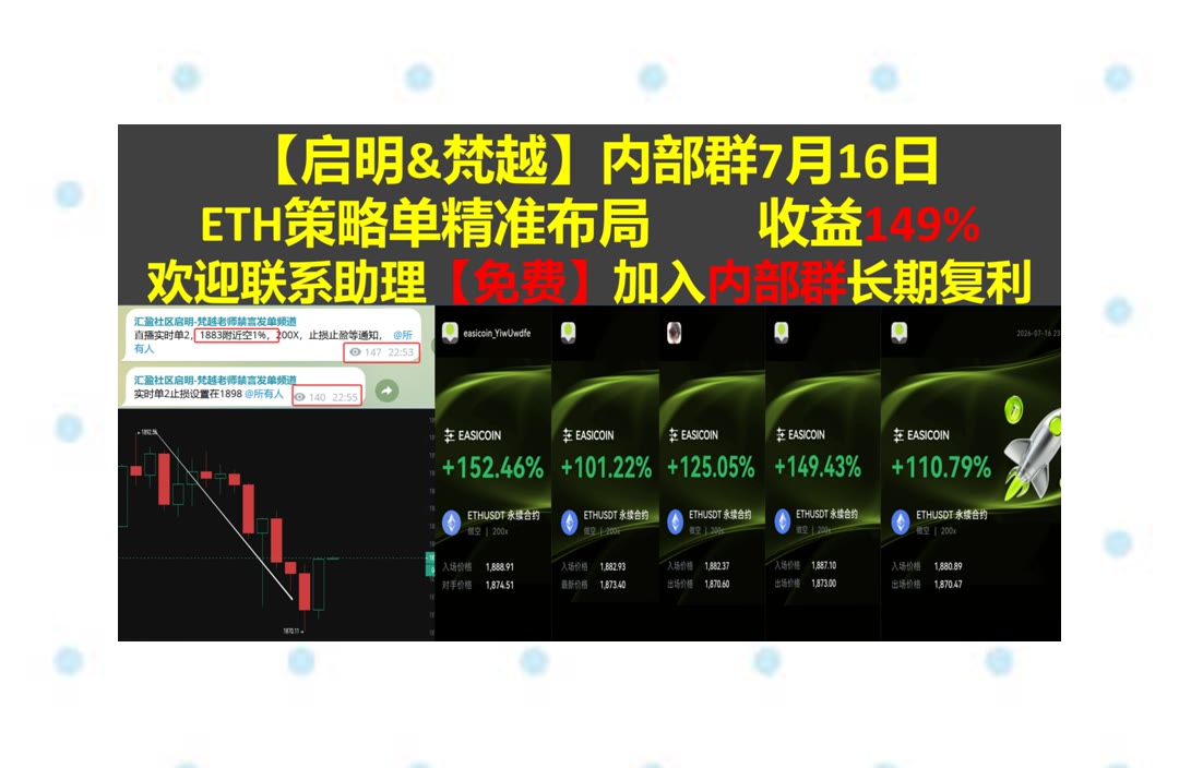 AB3489130242760's tweet photo. Happiness takes no account of time.
想持续跟踪BTC？行情重点每天更新。涨幅🌆机会🔟币圈所长📖bitget
威达信集团🍁Twenty One资本XXI🗾EURCV📿妖币
比特币 以太坊 币圈 免费合约跟单社区👉 @fzy988 👈 https://t.co/1ZO8UvH3yO