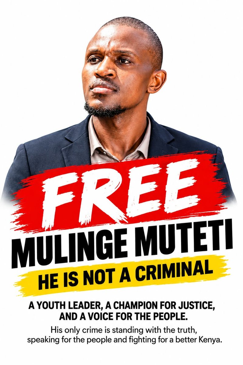 TheKenyanDean's tweet photo. Where is Mulinge Muteti?
#FREEMULINGE https://t.co/il8JRap8AD