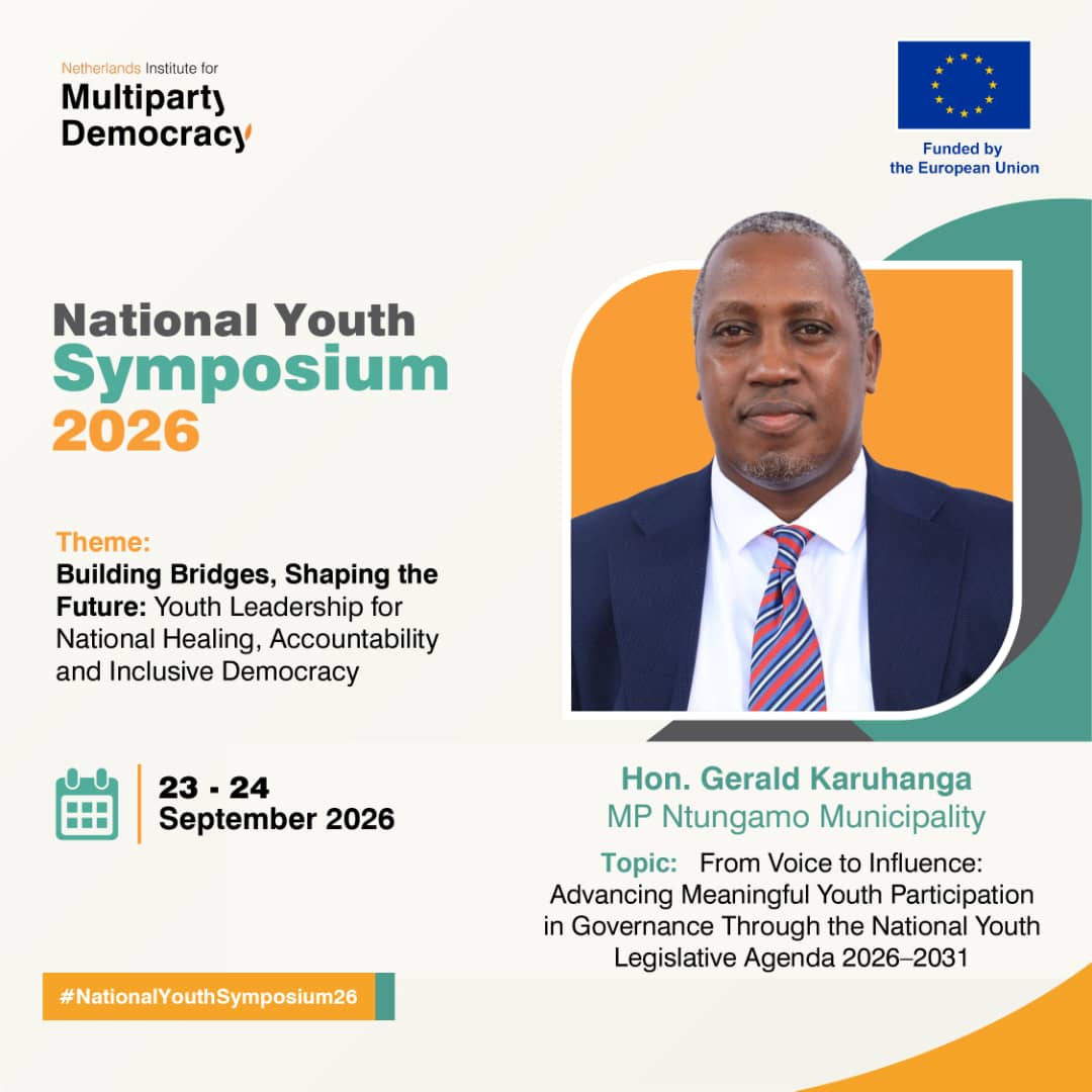 NimdUganda's tweet photo. Three conversations. Three distinct national challenges. 
🔸Day 1 focuses on trust and social cohesion after an election, as well as the role of youth leadership in promoting accountability and responsive service delivery. 
🔸Day 2 will concentrate on advancing meaningful youth participation in governance through the National Youth Legislative Agenda 2026–2031.

#NationalYouthSymposium26 
#SADU @EUinUG