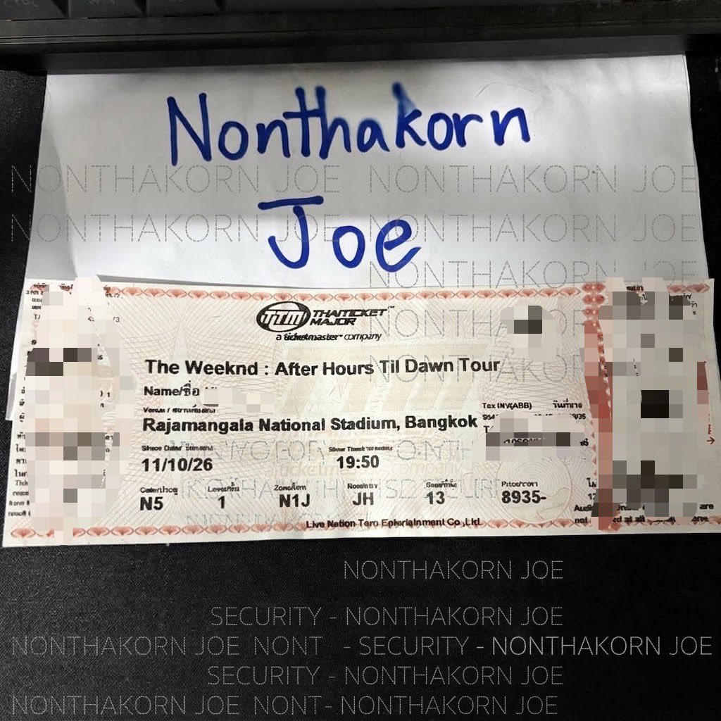 Sugafree_8604's tweet photo. ขายบัตรคอน The Weeknd 
รอบวันอาทิตย์ ที่ 11 โซน N1J แถว JH ที่นั่ง 13
ใกล้กับโซน VIP 
ขายราคาถูกกว่าหน้าบัตร 7,500 THB
นัดแรกชนมือตามแนว MRT

#ขายบัตรtheweeknd 
#TheWeeknd  
#AfterHoursTilDawnTourBkk  #TheWeekndLiveInBangkok https://t.co/B5FxOjRo5D