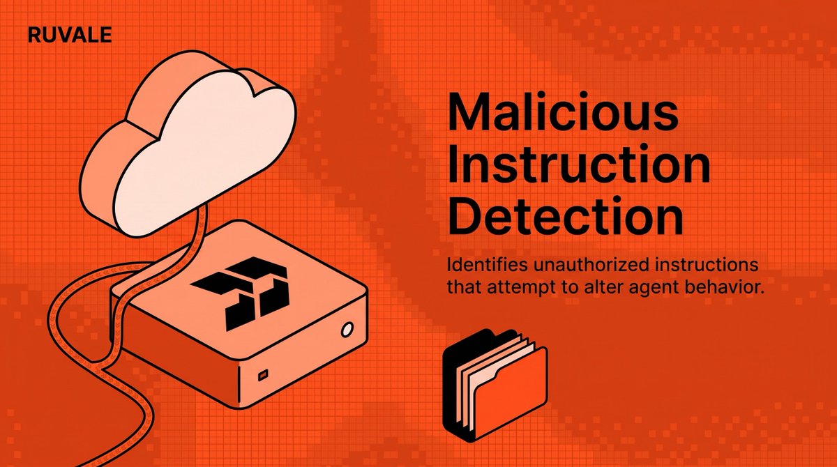 RuvaleFlow's tweet photo. External content can carry instructions that were never meant to control an AI agent.

Ruvale identifies unauthorized instructions that attempt to alter agent behavior, creating an important layer between external information and trusted execution. https://t.co/MCXMcSfTit