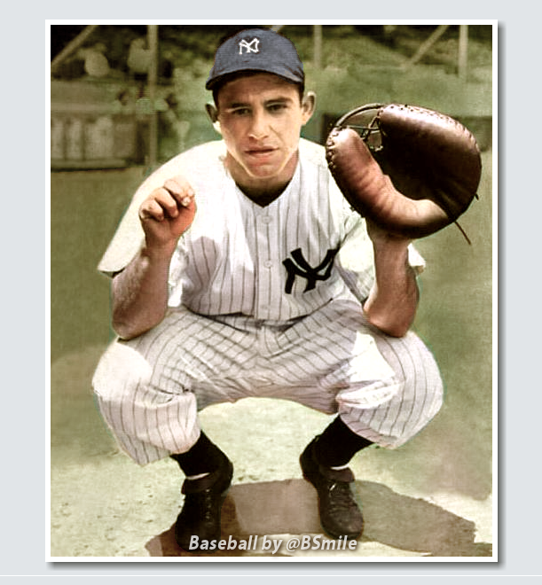 BSmile's tweet photo. Today In 1946: Yogi Berra makes his big league debut with the New York #Yankees at Yankee Stadium! He goes 2-for-4 with a HR and 2 RBI in a 4-3 victory vs. the Philadelphia A's! #MLB #Legend #History #RepBX https://t.co/AbiqMHG8Cn