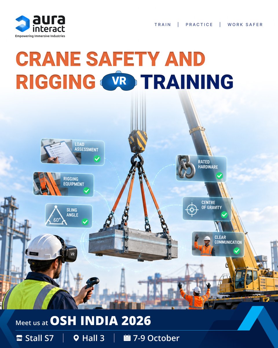 AuraInteract's tweet photo. In a 2026 incident in Australia, heavy glass panels fell during a crane lift and struck workers.

A reminder why proper rigging matters before every lift.
See our Crane Safety &amp; Rigging Training at @OSHIndia | Hall 3, S7

🔗Know more: https://t.co/LoSNIQMpl2 https://t.co/OVNe6VKODF