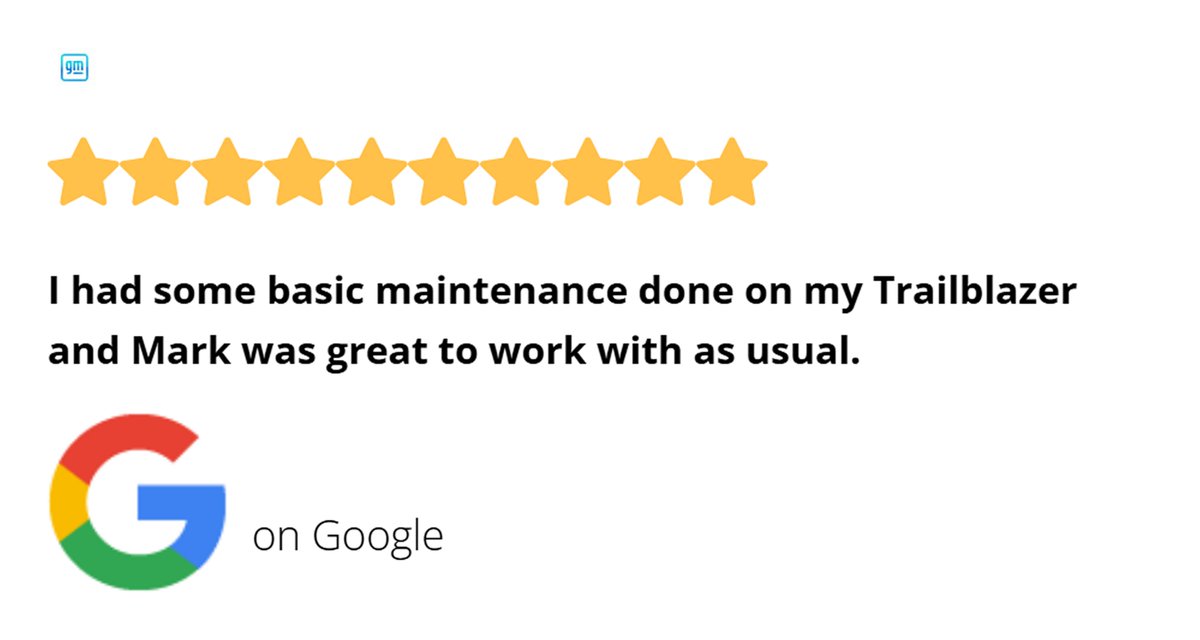 FeldmanLansing's tweet photo. "I had some basic maintenance done on my Trailblazer and Mark was great to work with as usual." https://t.co/5UrgBrDURg