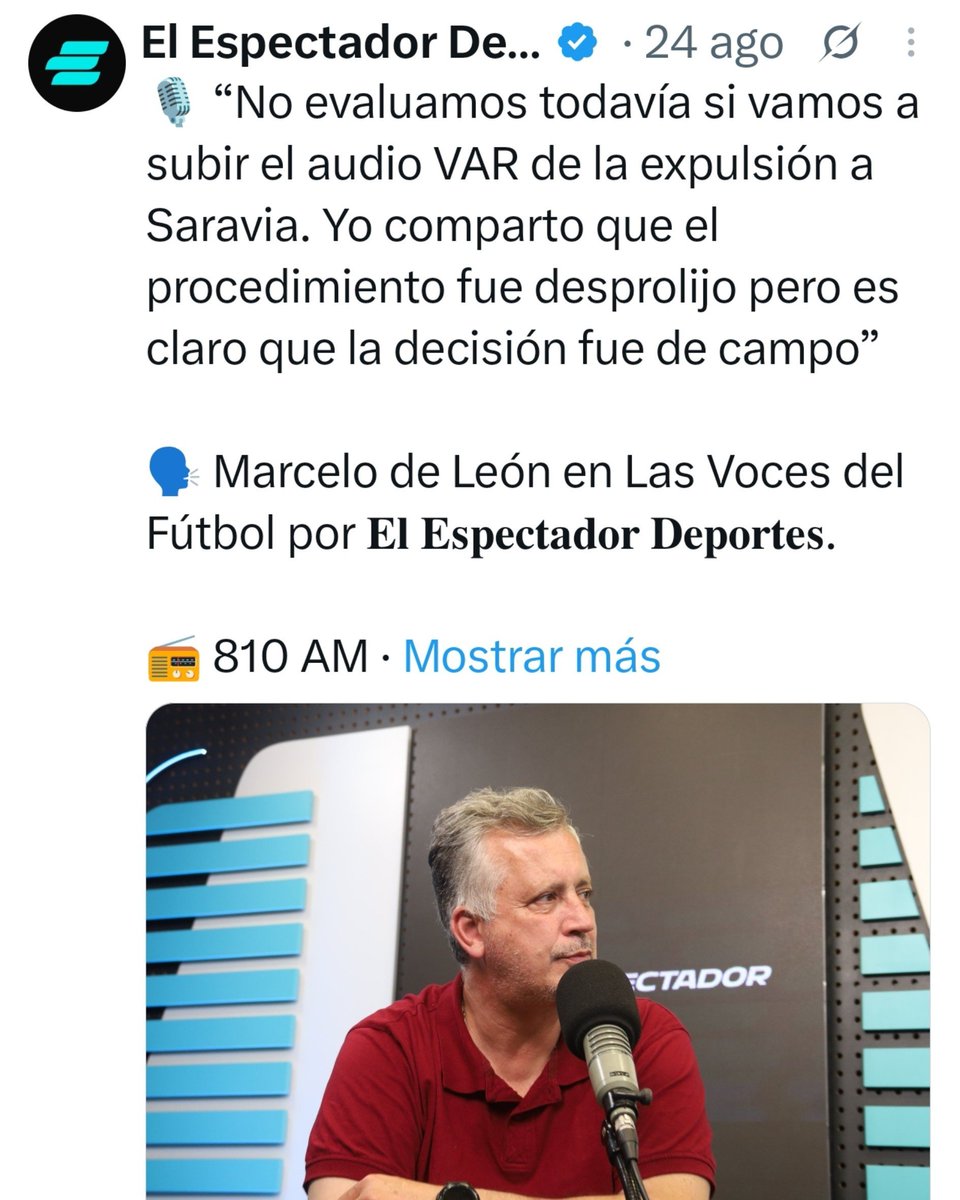 ArbitrajeU's tweet photo. 🚨 DE LEÓN EVALUÓ QUE NO...

Después de casi un mes se publicaron los audios de la Fecha 4😳

Como era de esperar, el audio de la “sopladita” de la 2ª amarilla a un jugador de Progreso frente a Nacional no apareció🤐

🫵🏻Esta omisión refuerza la sospecha de que la “SOPLADITA” del VAR fue real.

Y peor aún, el director del Colegio y la árbitra dieron una versión de los hechos que, después de esto, queda cada vez más en duda🤷🏻