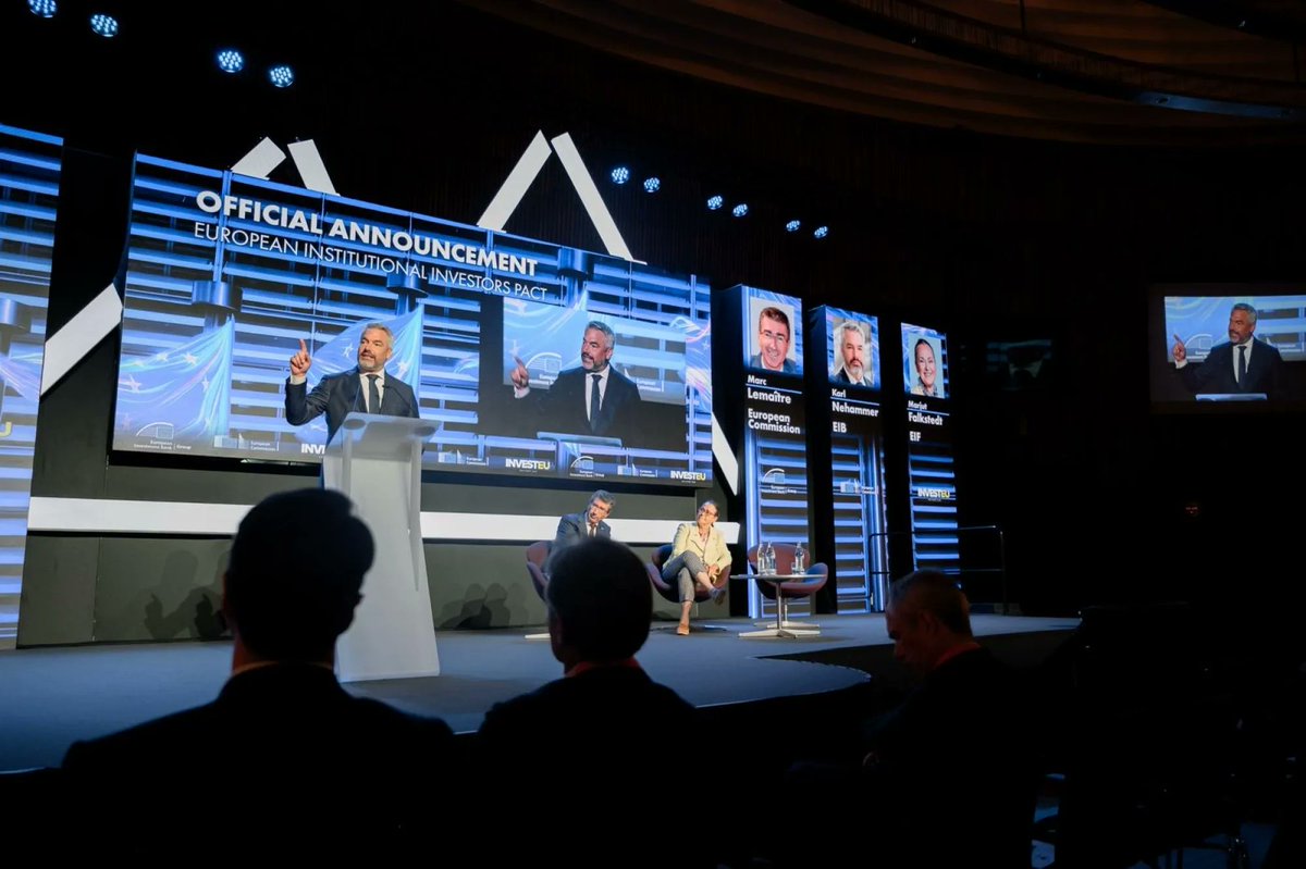 EIF_EU's tweet photo. Today, together with the @EU_Commission, we've launched the European Institutional Investors Pact.

The goal: make Europe easier to access and more attractive to invest in, helping more institutional capital reach Europe's future tech champions 🇪🇺

🔗 https://t.co/ZNsXXJydbg https://t.co/b6jg58KFR0