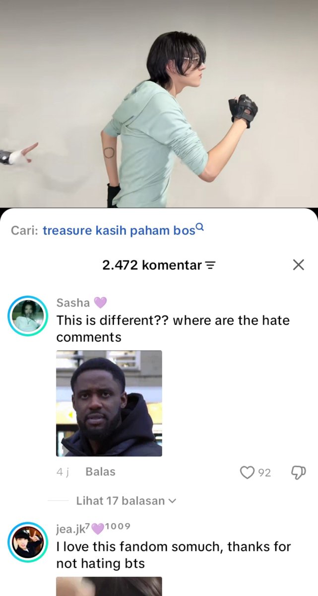 jihooniegirl_'s tweet photo. Jujur gue baru buka tiktok dan kaget liat komenan di postingan treasure yg terbaru😭 tapi jujur sebenarnya penasaran knp pada bilang makasih karena gak ngehate idolanya? Emg knp deh? https://t.co/0CJvgm87IV