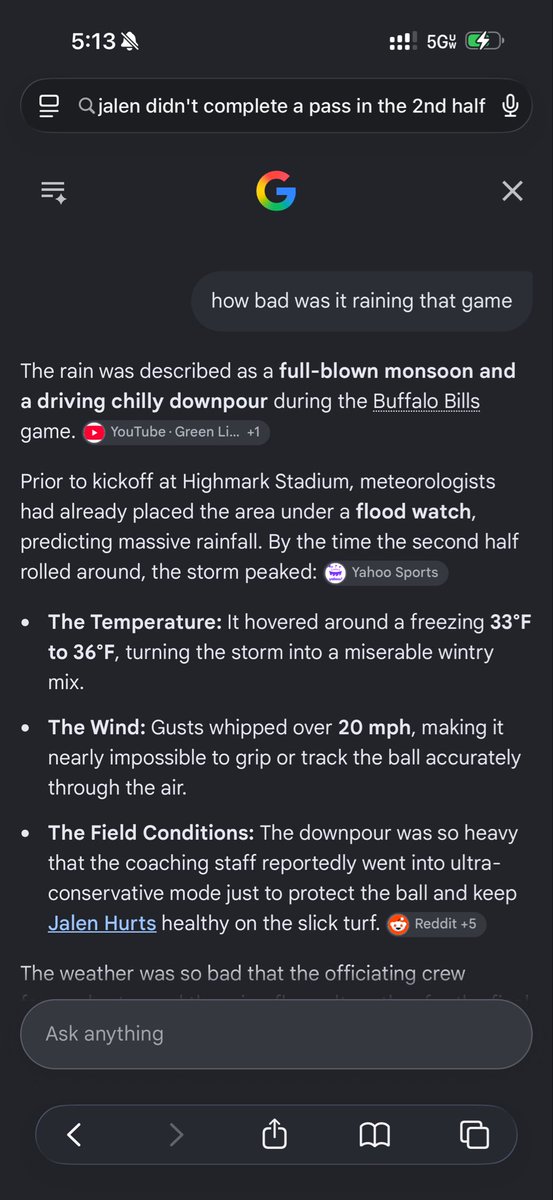 S_dot_18's tweet photo. @FTFonFS1 @DannyParkins @getnickwright @Chris_Broussard @DannyParkins says the #Bears can’t blame bad weather for their offense, but constantly brings up Hurts going 0/7 in the 2nd half at Buffalo WITHOUT mentioning it was pouring rain? 😂 You can’t dismiss weather for Caleb and ignore it when criticizing Jalen. #gobirds #eagles https://t.co/4Ql70Uprdc