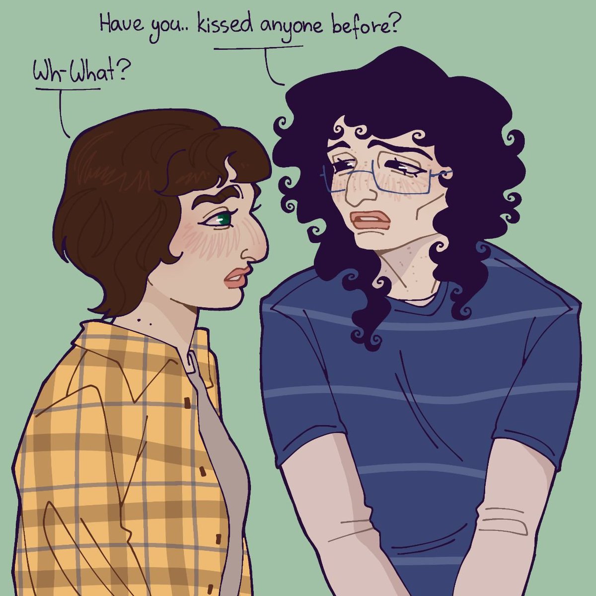 baby_carrot_art's tweet photo. Yoohoo Michelle over here👋🏻
#byler #lesbyler https://t.co/UkBLtNnZkU