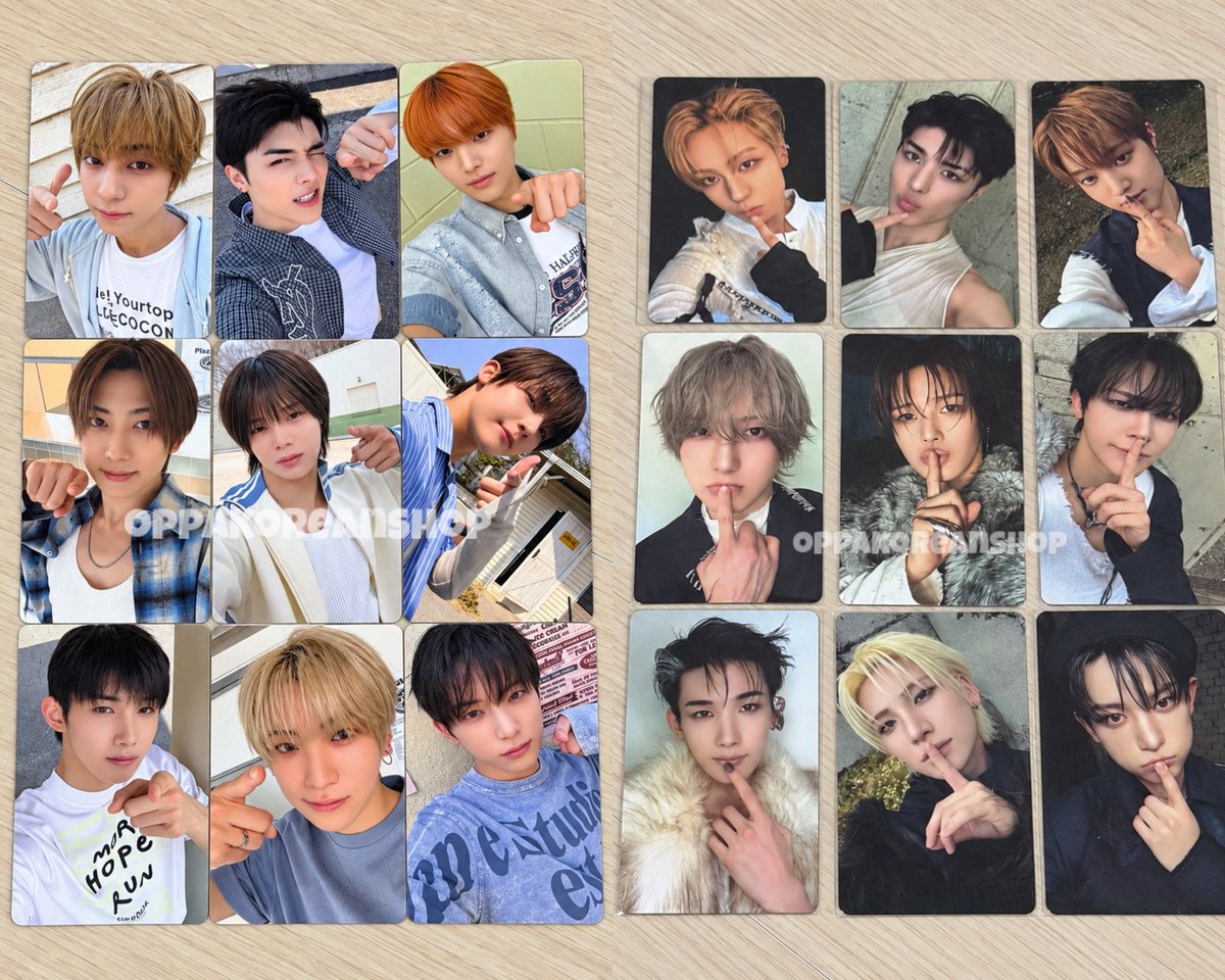 oppakoreanshopp's tweet photo. WTS Official &amp;TEAM Mark On Me POB PC Photocard Benefit Weverse Early Bird Fansign

📌Harga:
Taki 40k
Maki 40k
EJ 50k
Fuma 40k
K 50k
Nicholas 60k
JO 45k
Yuma 55k
Harua 45k

Ready ina
https://t.co/E85yXFZpwC https://t.co/h35zydmnNd