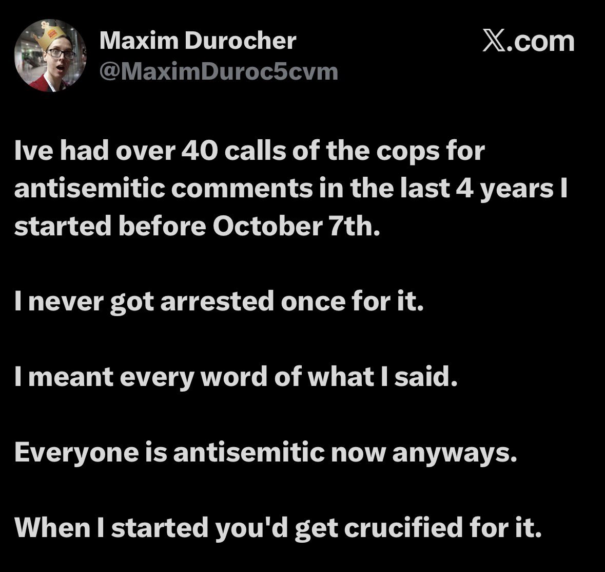 TheZombyPop's tweet photo. You’re touched @MaximDuroc5cvm You’re gonna end up in a cell. Maybe not today but it’ll happen. It’s inevitable for odd little cretins like you 👍🤘👌 https://t.co/qdSAN4Eaf1