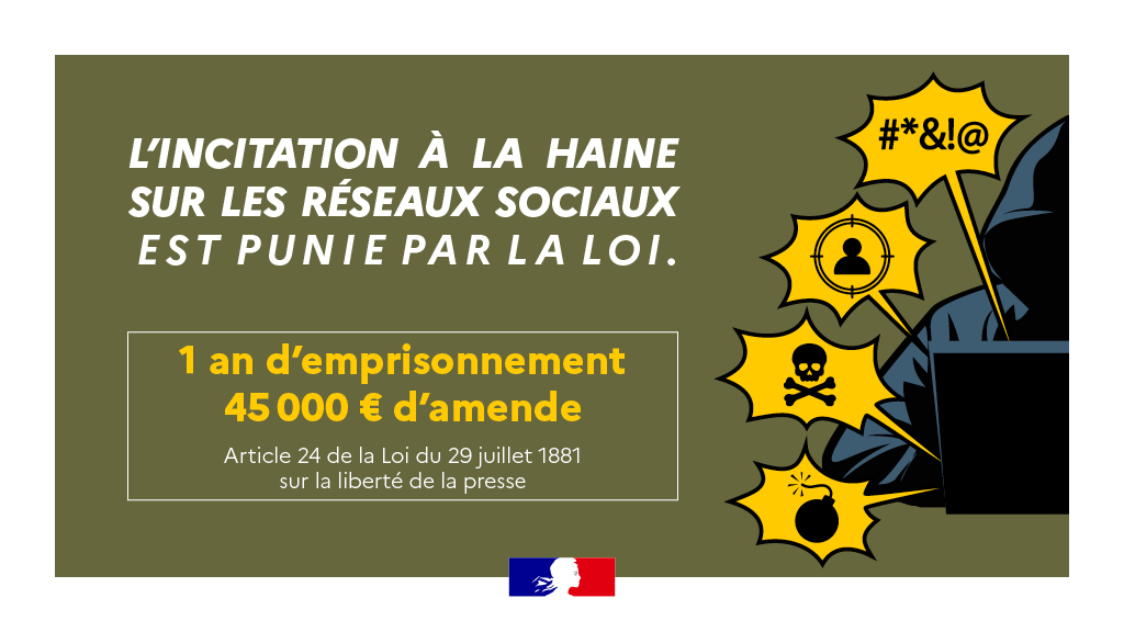 Image de Préfète de la Nouvelle-Aquitaine et de la Gironde : Vous êtes victime d'injures à caractère raciste ou incitant à la haine sur les réseaux sociaux ?  

