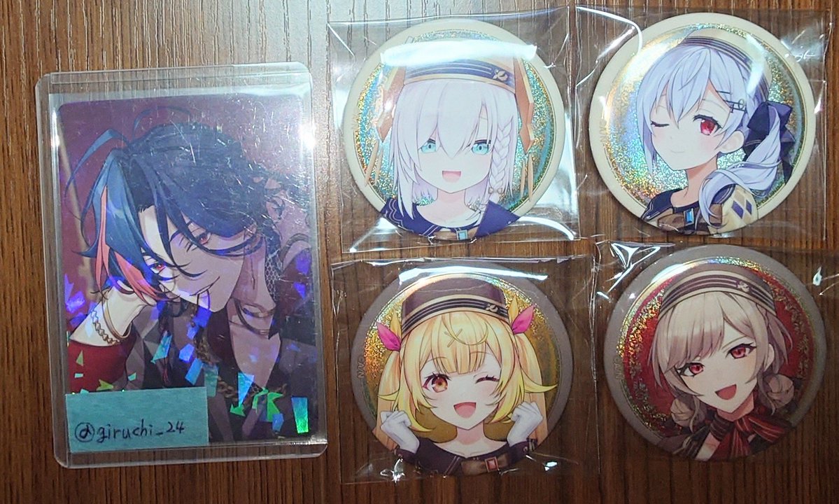 giruchi_24's tweet photo. *交換*
にじさんじ ビスケット 缶バッジ 缶バ

譲
画像参照

求
IDカードの方

郵送のみ
複数:1可能
検索からでもお気軽にお声掛け下さい。 https://t.co/WICyVlBZSH