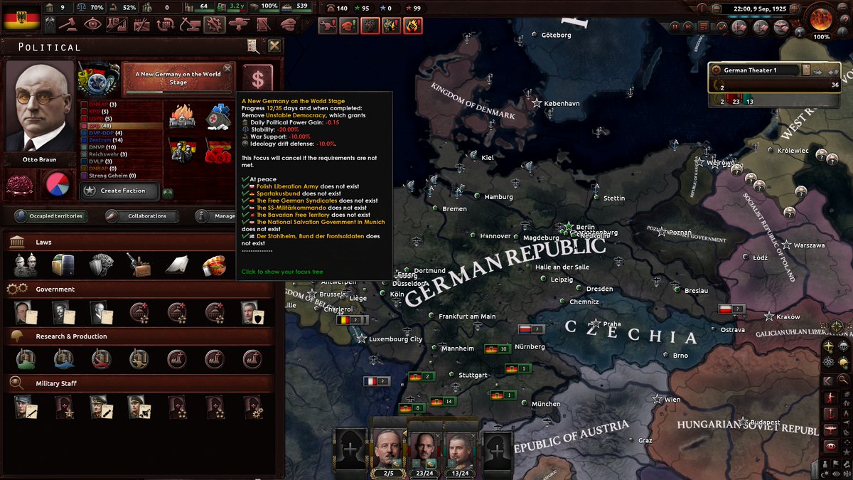 twindrillcarp's tweet photo. might as well post some of my chud playthroughs here from now on
From a rump state in the north to the protectors of Europe, Glory to the SPD and the forever German Republic: A German Republic AAR in Collapsing World: Rise of Radicalism https://t.co/Ixnta8otjN