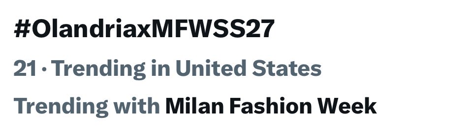 rach_6977's tweet photo. Keep doing the formula! If you want, you can say things like “I am ready to see all of Olandria’s looks at Milan Fashion Week” as your main tweet, but the keywords and hashtag MUST remain the same. 

OLANDRIA AT MFWSS27 
#OlandriaxMFWSS27 https://t.co/jjuNIu3VyJ
