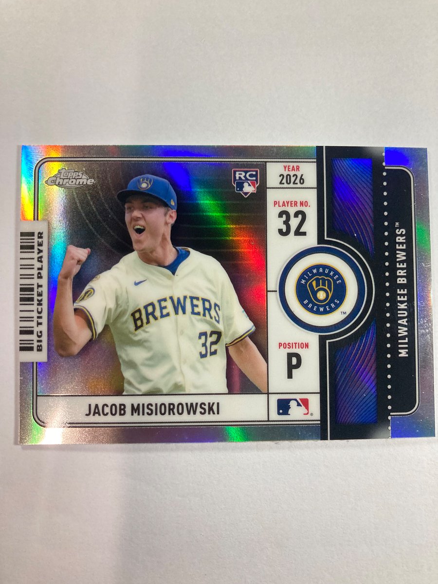 1218Sports's tweet photo. 🎁Appreciation Day Giveaway🎁

Winner Announced Monday

🔥Jacob Misiorowski Big Ticket Player Silver Holo Rookie Card

To enter
1. Follow
2. Retweet
3. Like https://t.co/T25D9D7ITx