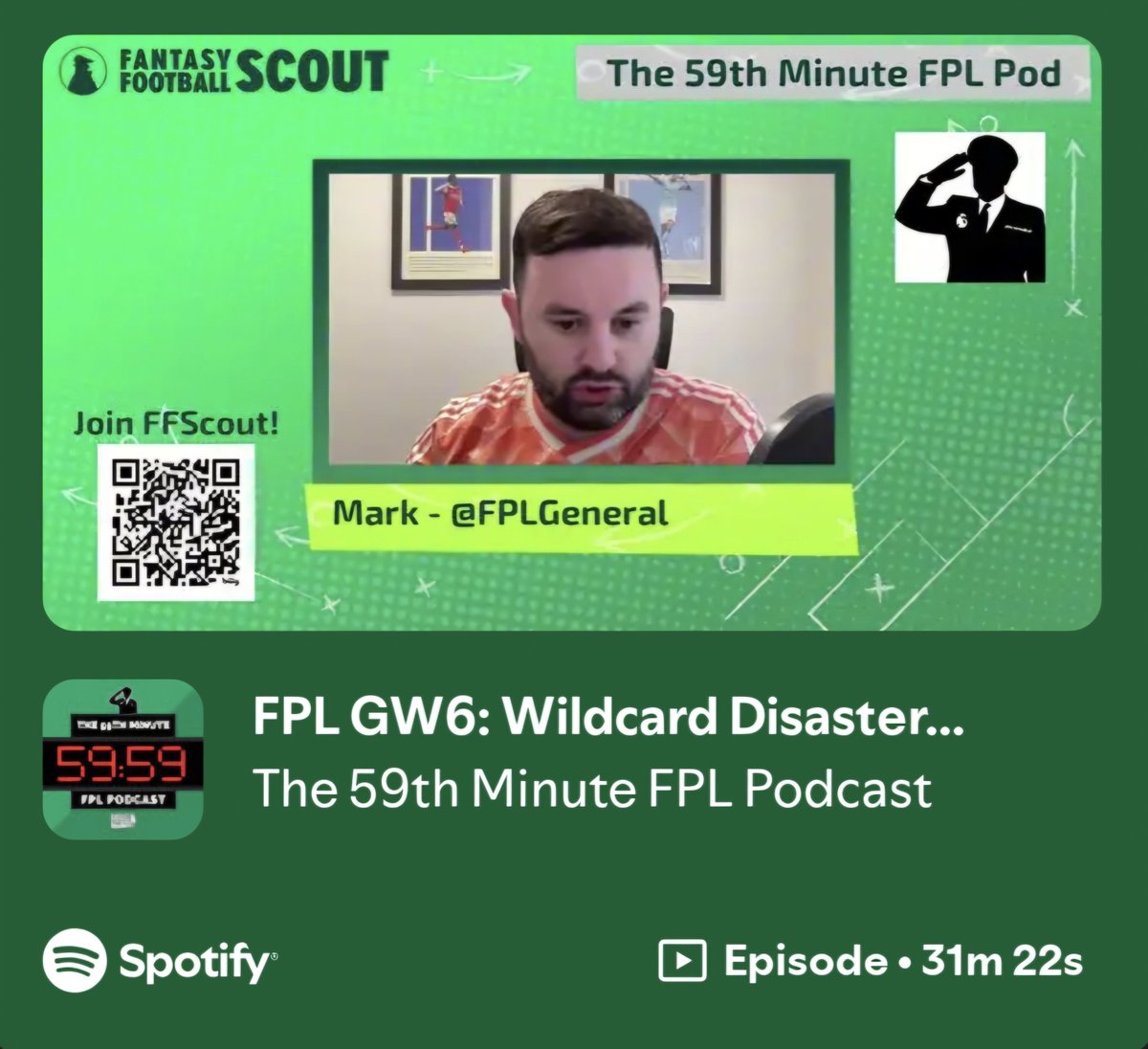 FPLGeneral's tweet photo. The Wildcard Disaster Episode 

🎧 https://t.co/OMaUhQXI6F 🎧 https://t.co/15fdY1PLor