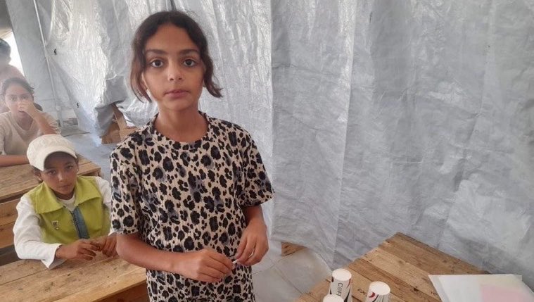 swilkinsonbc's tweet photo. Palestinian child Mais Khamis Bazazo is killed by the israelis using tank artillery in Gaza after taking part in a theatre programme at her school https://t.co/9a4G6ICagz