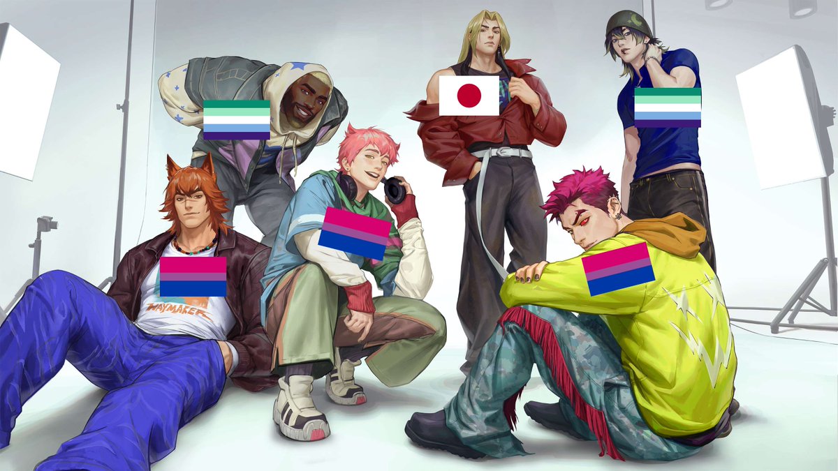 mooncakephel's tweet photo. i think it’s funny that riot lowkey softlaunched Yone being queer by including him in HEARTSTEEL otherwise the band is just this https://t.co/NVAcJmZem5