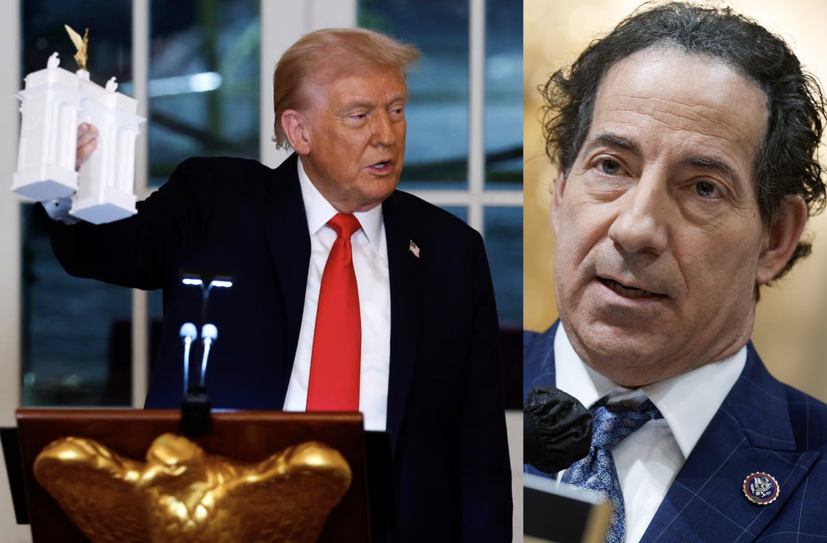 OccupyDemocrats's tweet photo. BREAKING: Rep. Jamie Raskin demolishes Trump over his idiotic "Triumphal Arch" project, which he now claims will be a “top grade military complex” that hosts snipers and drones.

And the congressman came packing a knockout punch...

“Does Trump understand no one wants his stupid arch? Dressing it up as a military necessity doesn’t help," Raskin wrote on X. America is sick of the military being used as an excuse for Trump’s architectural whims and narcissistic fancies."

Nobody outside of the most gullible MAGA supporters believes that D.C. actually needs some kind of elaborate arch, armed to the teeth, and stocked with ammunition. This is a transparent attempt on Trump's part to gussy up a wasteful vanity project as an urgent national security need. He's been making similar claims about his White House ballroom.

“Congress will never support this idiocy, but if you want to know what’s actually unique about Washington, it’s that it’s the only national capital on planet Earth not represented in its own legislature,” Raskin added. “Why don’t we talk about D.C. statehood instead of this arch-imbecility?”

This is a much better D.C.-related proposal but Republicans adamantly oppose it because they're terrified of Democrats gaining new seats. Even so, the case for statehood is exceptionally strong. Why shouldn't the capital — which has a population of roughly 693,000 people — receive equal representation in the House and Senate? Wyoming has just 588,000 people and it exerts enormous influence on national legislation through its elected officials.

But instead of debating a real issue like statehood, we're going to get stuck discussing Trump's asinine Triumphal Arch. Pop quiz: which triumph exactly is he celebrating? He's been inspired by the Arc de Triomphe in Paris which was commissioned by Napoleon Bonaparte, seen by many historians as the greatest general who ever lived, after his victory at Battle of Austerlitz.

Trump has no such victories. His disastrous Iran War has turned into perhaps the greatest strategic defeat in the history of the U.S. military. Iran is stronger than ever, exerting direct control over the Strait of Hormuz, and American munitions have been all but exhausted. Closer to home, he has been waging an illegal war and blowing up so-called "drug smugglers" which in many cases have turned out to be innocent fisherman.

Despite his delusions to the contrary, Donald Trump is not some conquering caesar bestriding a world that quakes in his shadow. He's a demented old pedophile knee-deep in failure.

Please ❤️ and share if you support D.C. statehood!