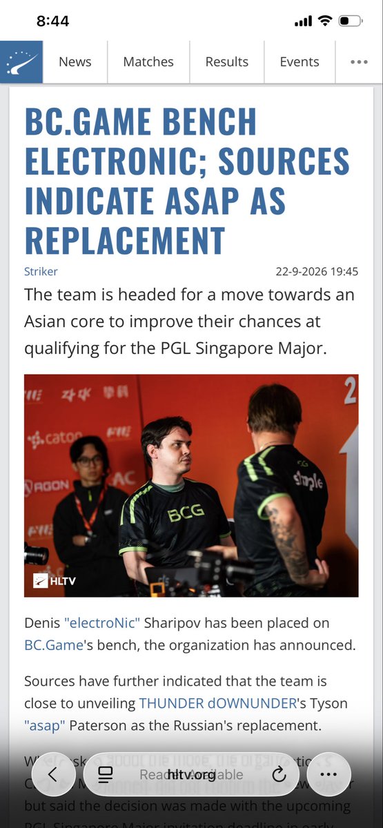 NeverForgetCS's tweet photo. There you go. Freebie Asia VRS Slot. 
S1mple back at the major. https://t.co/4GeeyNXMbG