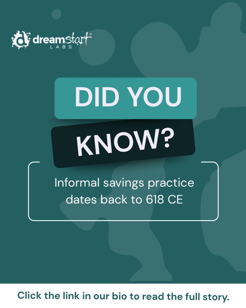 DreamStartLabs's tweet photo. At least 7.1% of households in historical Shanxi, China participated in rotating savings and credit associations.

The more fascinating part? These groups existed in China as far back as the Tang Dynasty (618–907 CE).

And China is only one part of the story. In West Africa, the history takes us to esusu, a Yoruba rotating savings practice documented as far back as the 16th century. It travelled across the Atlantic with enslaved Yoruba people and continued to evolve in the Caribbean.

These were not copies of a modern financial system. They were systems communities created themselves.

In some places, people pooled money. In others, they pooled labour before money was the medium of exchange. Over time, these practices adapted to changing economies, communities and needs.

Different names emerged. Different structures developed. Some became rotating savings associations. Others evolved into accumulating savings and credit models. Eventually, methodologies such as VSLAs, SHGs and SILCs would build on many of these longstanding ideas.

The terminology may be modern. The idea is not. And that is what makes the history of Savings Groups so fascinating.

What we now study as a financial inclusion model has a much longer story, one shaped by communities, culture, adaptation and generations of problem-solving.

We explored that story in our latest Industry Insights piece: The Long History of Savings Groups

Because sometimes, to understand where a sector is going, you first have to understand where it came from.

Click the link in the bio to read the write up

#SavingsGroups #FinancialInclusion #DreamStartLabs #DreamSave #Digitization