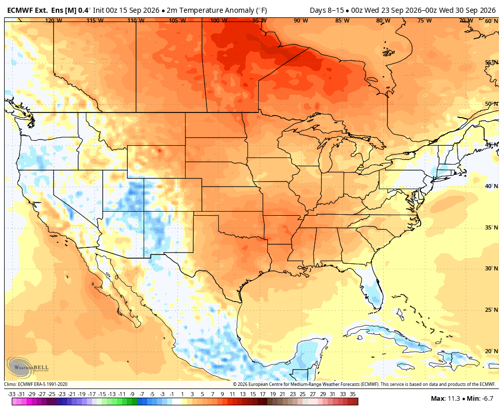 BigJoeBastardi's tweet photo. Huge miss in the eastern US from a week ago on the European. Forecast then for this period, vs now https://t.co/w1aVXuw96Q