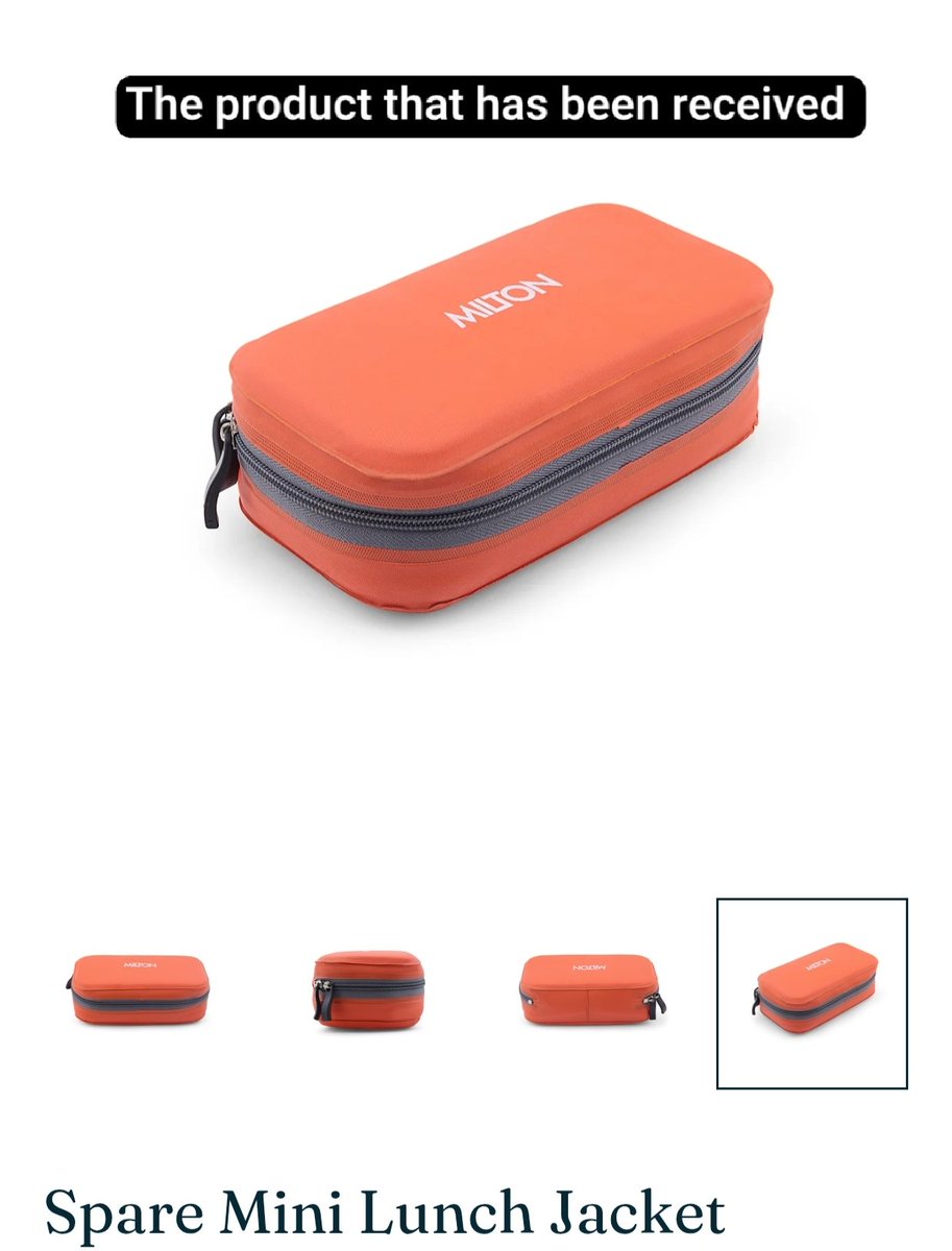 ANuj1309's tweet photo. @MiltonHomewares I ordered a Spare Jacket for Executive Lunchbox – Orange, but received the wrong product. Complaint raised on Sept 1, and today is Sept 22—still no resolution. Multiple follow-ups, same excuses every time. Extremely poor customer service. Please resolve this asap https://t.co/ySMbMpqhjn