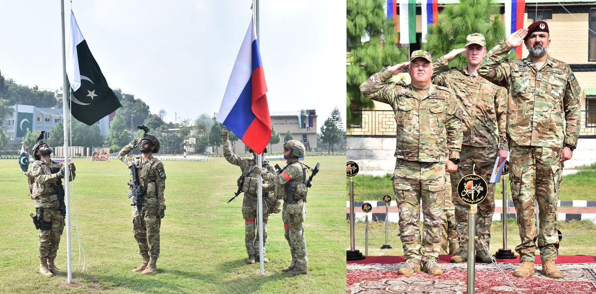 PakistanFauj's tweet photo. #ISPR Press Release

The 9th edition of Pakistan-Russia Joint Exercise Druzhba-IX and the 2nd edition of Pakistan-Oman Joint Exercise Washaq Al Jabal-II (Mountain Lynx-II) commenced today at Cherat and the National Counter Terrorism Centre (NCTC), Pabbi, respectively.

The two-week exercises bring together contingents from Pakistan Army and their counterparts from the Russian Army and the Royal Army of Oman to share operational experience, refine counter-terrorism drills, procedures and enhance interoperability.

Through joint training and the exchange of best practices, the participating forces will hone their combat skills and tactical expertise while further strengthening bilateral defence cooperation.