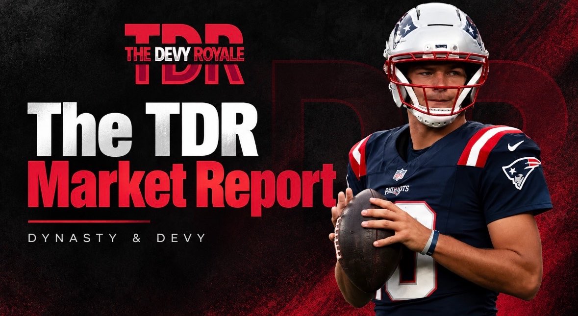 Daboys_22's tweet photo. The TDR Market Report is quickly becoming one of my favorite articles to write every week.

Christian and I break down the biggest dynasty + devy movers, what we saw on film and in the numbers, and how we’re reacting to each performance. Article ⬇️ https://t.co/1EoHIAoaMH