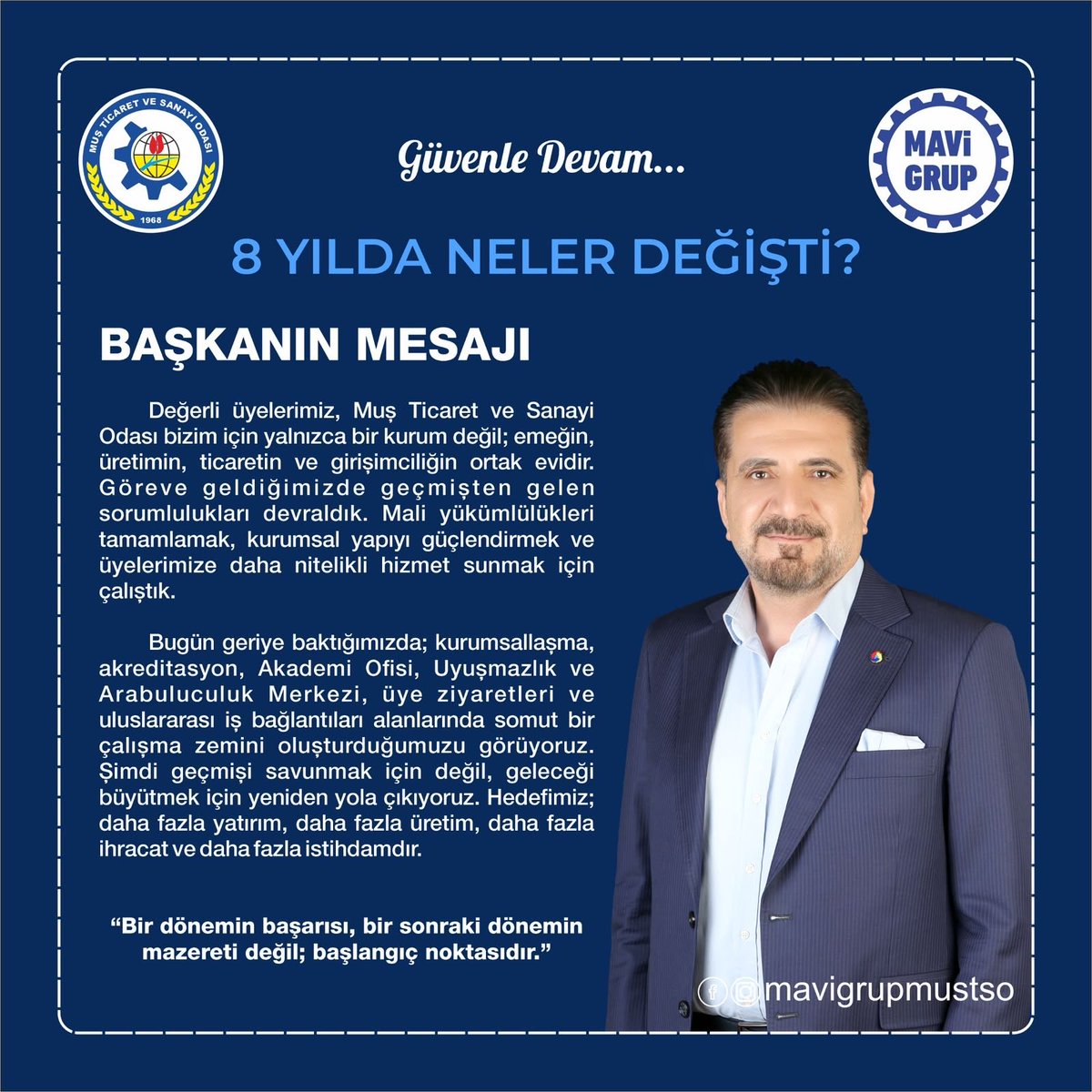 ErdalKoc49's tweet photo. “Bir dönemin başarısı, bir sonraki dönemin mazereti değil; başlangıç noktasıdır.” https://t.co/Iwzb3iZugz
