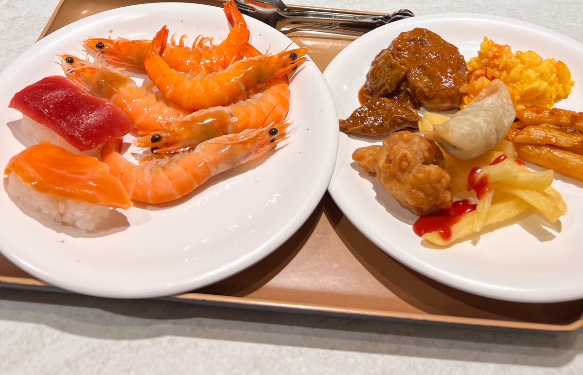 muna5563's tweet photo. 🥩と🦐ばっかり食べてた https://t.co/RtOhAjJgv9