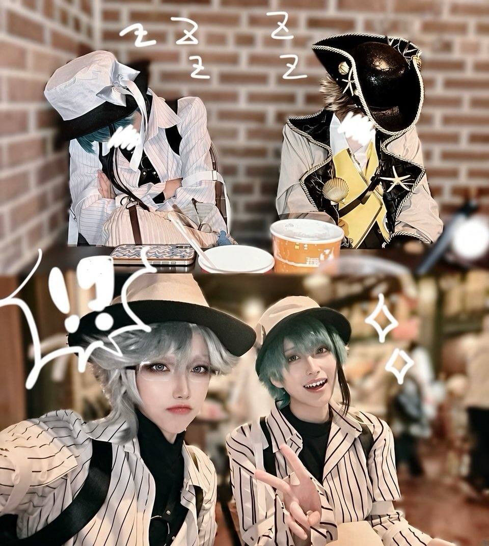 1s_kno3kun's tweet photo. 少し目を離した隙に！寝て⁉️

本日🌊オクタwith🍩
#Dハロ仮装2026 #Dハロツイステ https://t.co/p09ZjJT5Wn