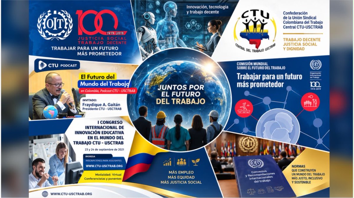 usctrab's tweet photo. La CTU-USCTRAB desarrolla su acción sindical en defensa de los derechos del mundo del trabajo, en consonancia con los principios y derechos fundamentales promovidos por la Organización Internacional del Trabajo (OIT). #SomosCTU_Usctrab https://t.co/ohegd6vlwX