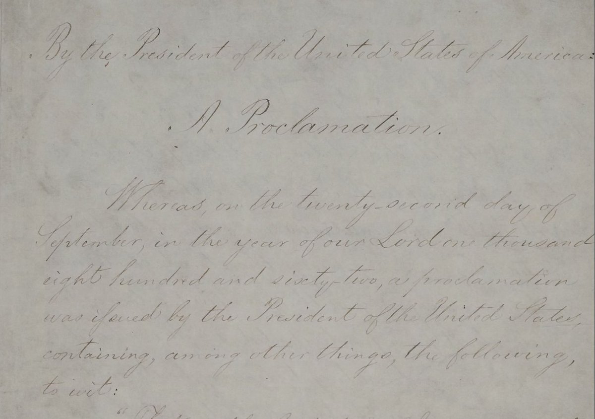 fold3's tweet photo. Faded with time, but monumental in impact.

#OnThisDay in 1862, Lincoln issued the Preliminary Emancipation Proclamation after Antietam. 

See the Emancipation Proclamation here: https://t.co/9GS9VI7ZVP https://t.co/IWdafr4ZeY