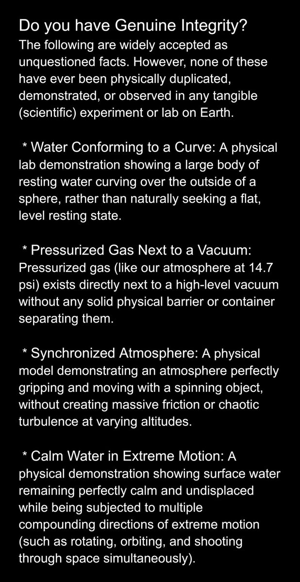 MrJonesKustoms's tweet photo. @WisenheimuR @VWolf83864177 @EBagnatori Who asked to build a literal moon?
We asked for a scaled lab demonstration of physical mechanics your model claims are true (like uncontained gas next to a vacuum). 

Hiding behind a strawman meme because you lack genuine real-world mechanics for any of them is a cowardly dodge. https://t.co/KP1CwDXcGH