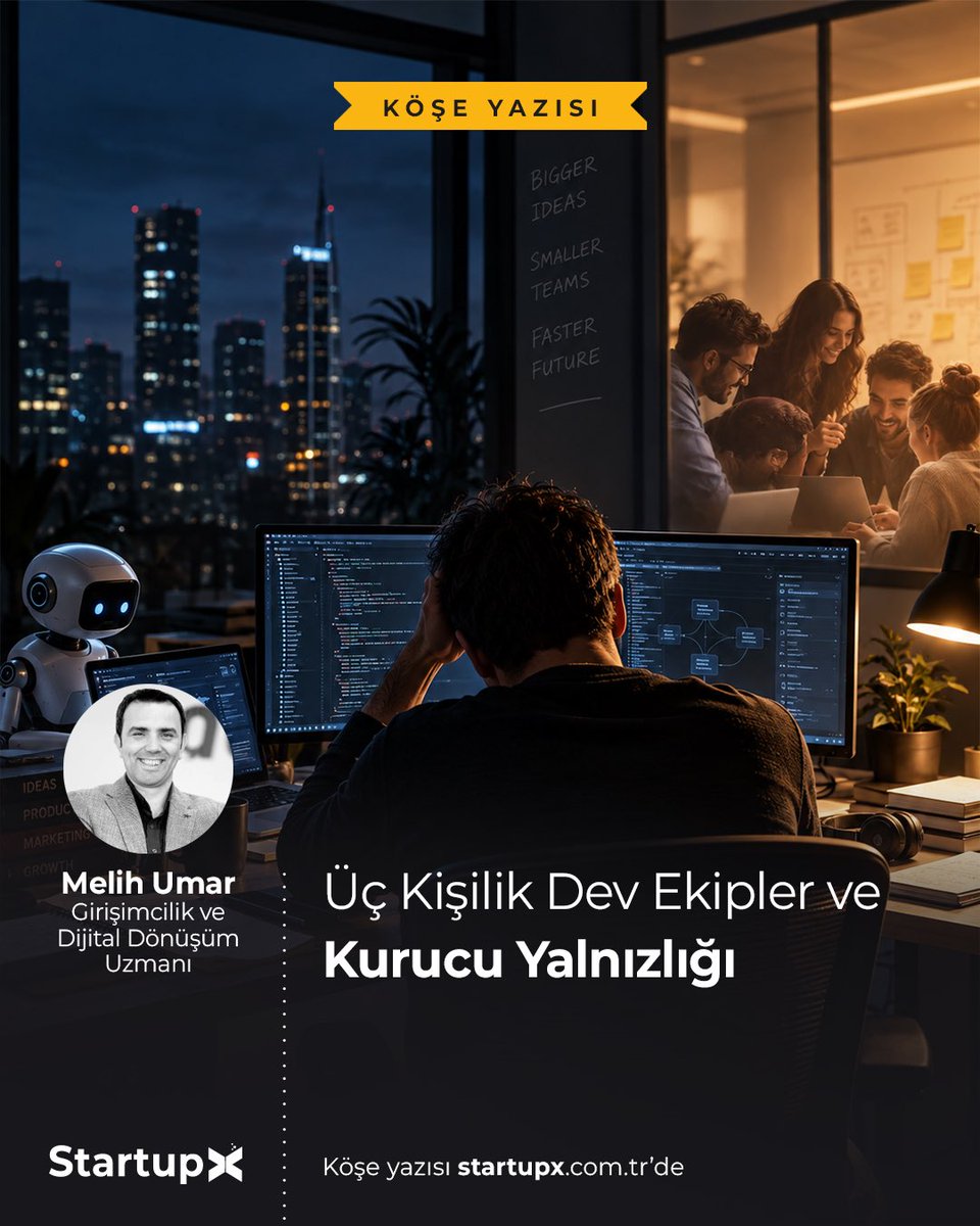 Startupxtr's tweet photo. 🔹Üç Kişilik Dev Ekipler ve Kurucu Yalnızlığı

Son dönemde küresel ekosistemde en çok parlatılan anlatılardan biri, yeni nesil araçlar sayesinde devasa şirketlerin üç beş kişilik ekiplerle yönetilebildiği iddiası.

📝Haberin tamamını okumak için: https://t.co/TGhlXnxSyK https://t.co/ag8fNwLXbA