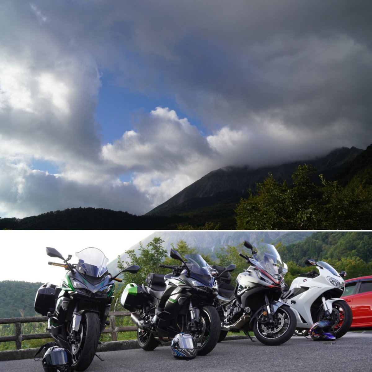 takatan88's tweet photo. 骨折後、初の泊まりツーリング。
大山へ。走って食べて呑んでの1日目終了。
いやー太ももぱんぱんっすな。
もっと乗らねば💦
#vfr800
#rc79
#ツーリング https://t.co/BxlW48kf2X